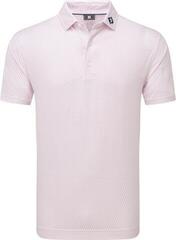 Polo košile Footjoy Wiggle Print Lisle Mens White/Skyway/Pink Lemonade