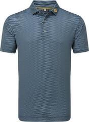 Poloshirt Footjoy Wiggle Print Lisle Mens Navy/Grey/White