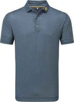 Tricou polo Footjoy Wiggle Print Lisle Mens Navy/Grey/White L Tricou polo - 1