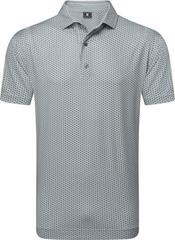 Polo košile Footjoy Houndstooth Geo Lisle Mens Grey