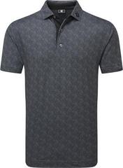 Риза за поло Footjoy Speckle Print Pique Mens Black/Flint