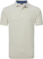 Polo košile Footjoy Balance Stripe Lisle Mens White/Navy/Grey/Taxi 2XL Polo košile