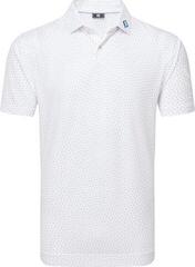 Poloshirt Footjoy Bounce Print Pique Mens White/Orange/Blue Jay
