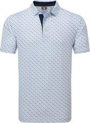Poloshirt Footjoy Figure Print Lisle Mens White/Navy