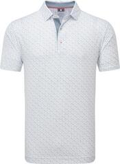 Poolopaita Footjoy Figure Print Lisle Mens White/Flint