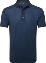 Polo-Shirt Footjoy Etched Texture Print Lisle Mens Navy
