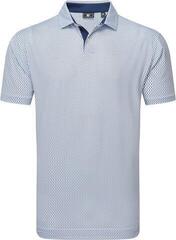 Tricou polo Footjoy Irongate Print Lisle Mens White/Navy