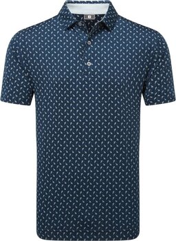 Tricou polo Footjoy Flower Bud Foulard Lisle Mens Navy 2XL Tricou polo - 1