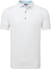 Polo majica Footjoy Flower Bud Foulard Lisle Mens White