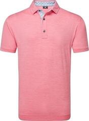 Tricou polo Footjoy Heather Lisle with Trim Mens Pink Lemonade Heather