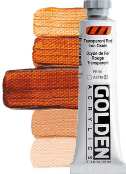 Culoare acrilică Golden Artist Colors Heavy Body Vopsea acrilică Transparent Red Iron Oxide 59 ml 1 buc. - 1