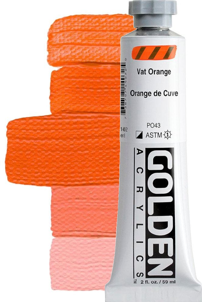 Culoare acrilică Golden Artist Colors Heavy Body Vopsea acrilică Vat Orange 59 ml 1 buc.