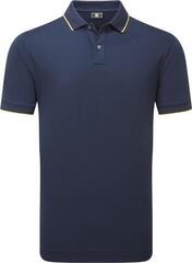 Tricou polo Footjoy Tipped Pique Mens Navy/Taxi
