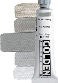 Peinture acrylique Golden Artist Colors Heavy Body Peinture acrylique N6 Neutral Gray 59 ml 1 pc - 1