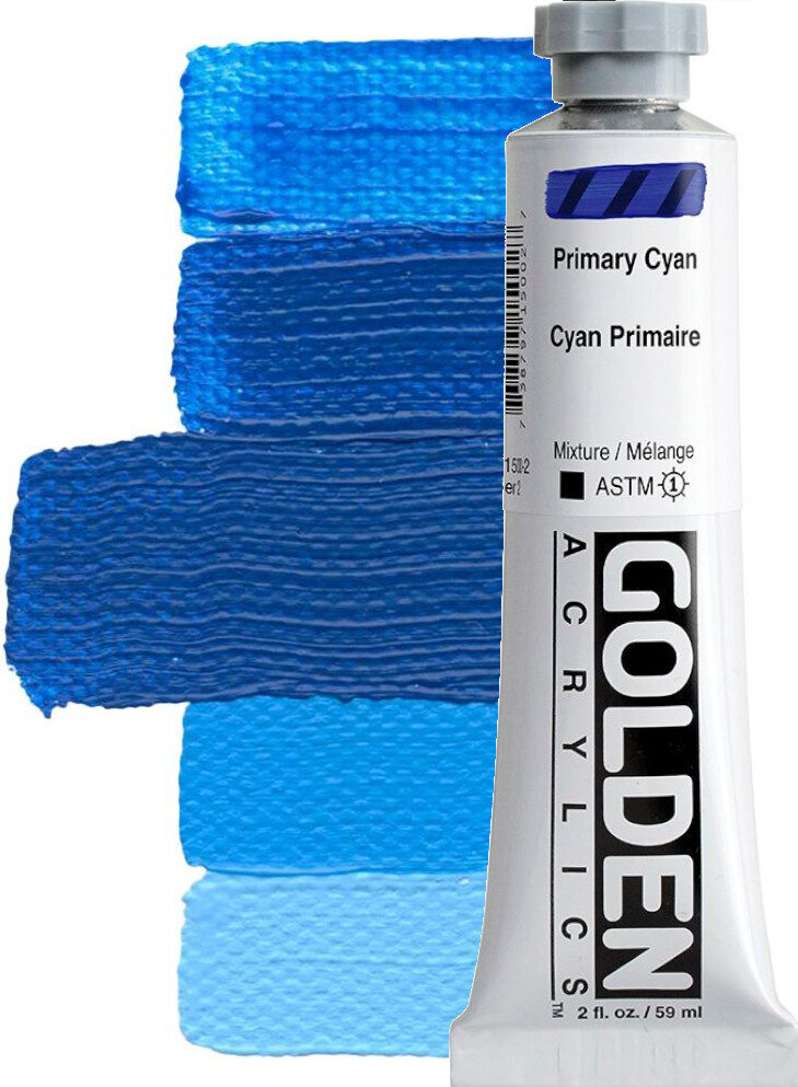 Akrylová farba Golden Artist Colors Heavy Body Akrylová farba Primary Cyan 59 ml 1 ks