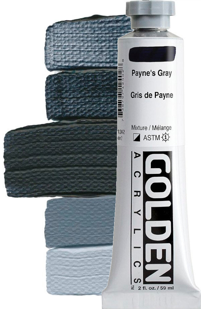 Acrylic Paint Golden Artist Colors Heavy Body Acrylic Paint Payne's Grey 59 ml 1 pc