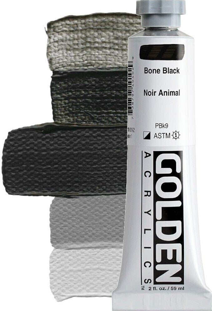 Acrylic Paint Golden Artist Colors Heavy Body Acrylic Paint Bone Black 59 ml 1 pc