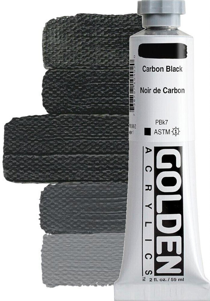 Akrilna boja Golden Artist Colors Heavy Body Akrilna boja Carbon Black 59 ml 1 kom