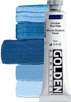 Akriliniai dažai Golden Artist Colors Heavy Body Acryl Paint Cerulean Blue Deep 59ml - 1