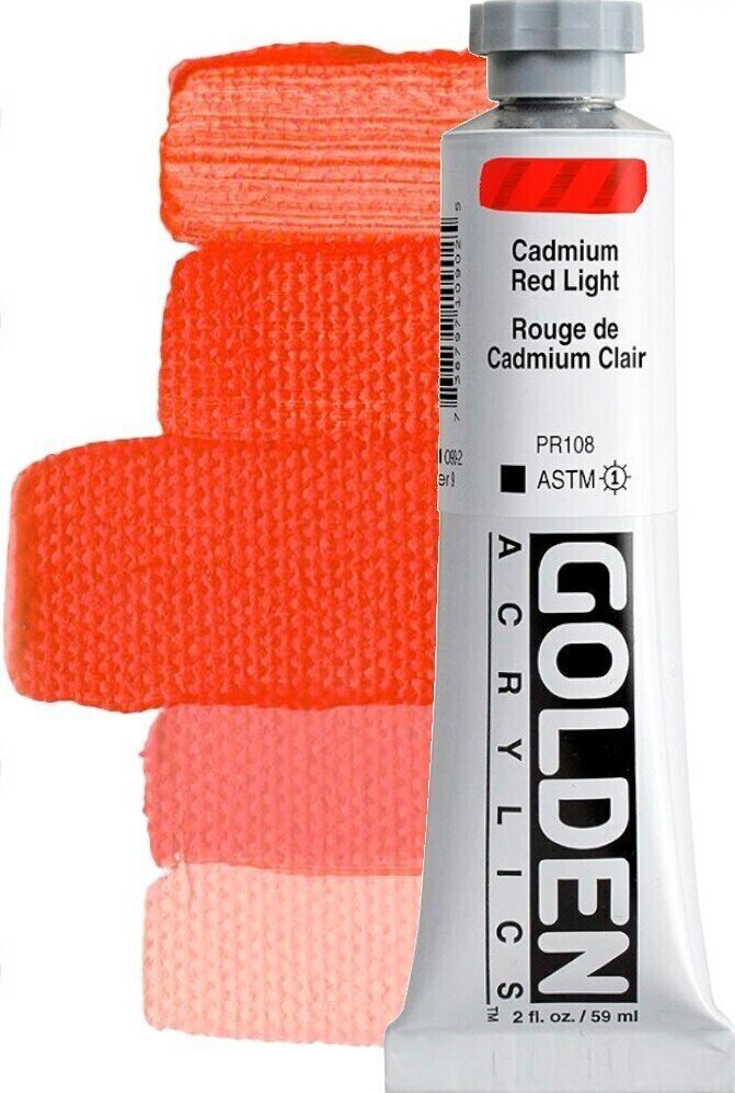 Acrylic Paint Golden Artist Colors Heavy Body Acrylic Paint Cadmium Red Light 59 ml 1 pc