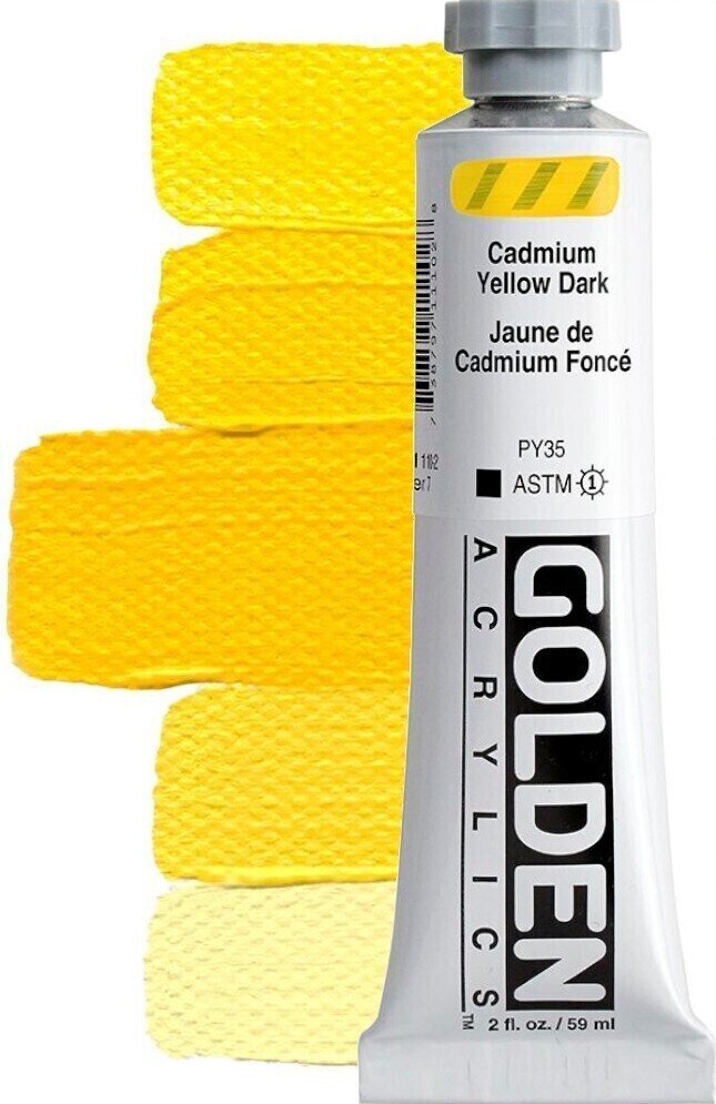 Tinta acrílica Golden Artist Colors Heavy Body Tinta acrílica Cadmium Yellow Dark 59 ml 1 un.