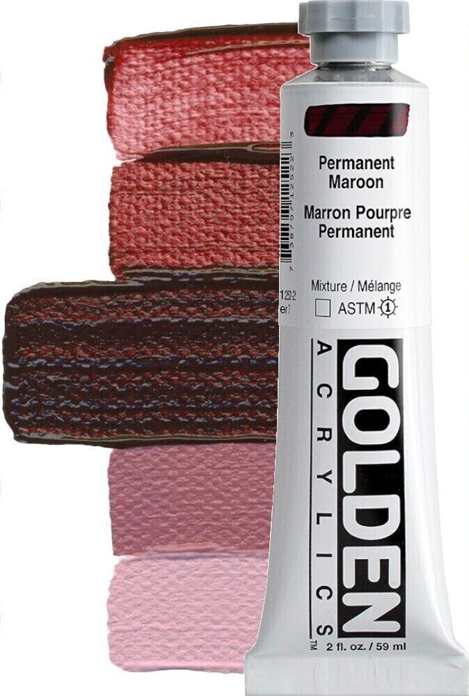 Pintura acrílica Golden Artist Colors Heavy Body Acrylic Paint Permanent Maroon 59 ml 1 ud.