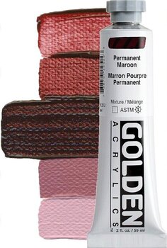 Pintura acrílica Golden Artist Colors Heavy Body Acrylic Paint Permanent Maroon 59 ml 1 ud. - 1