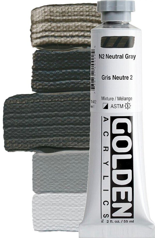 Akrilna boja Golden Artist Colors Heavy Body Akrilna boja N2 Neutral Gray 59 ml 1 kom