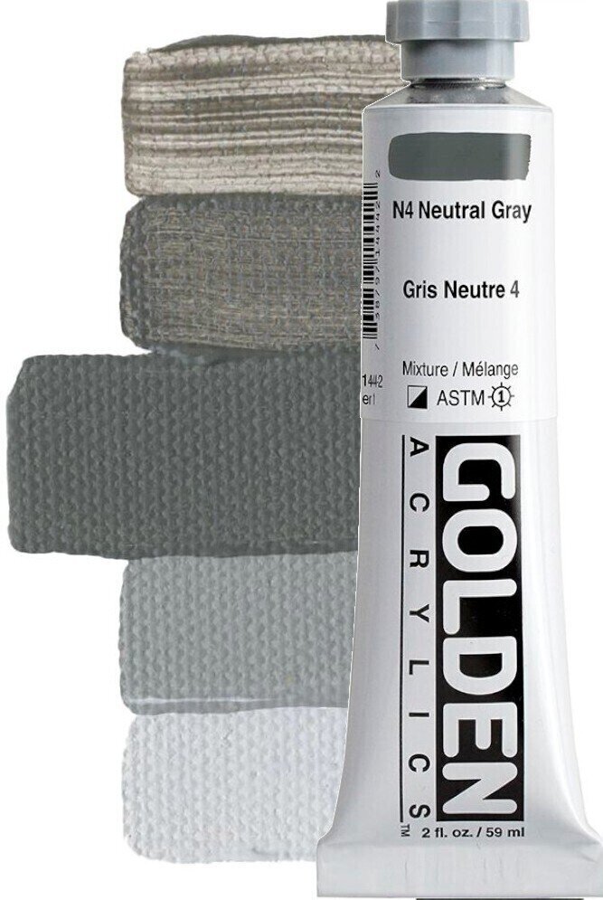Akrylová barva Golden Artist Colors Heavy Body Akrylová barva N4 Neutral Gray 59 ml 1 ks