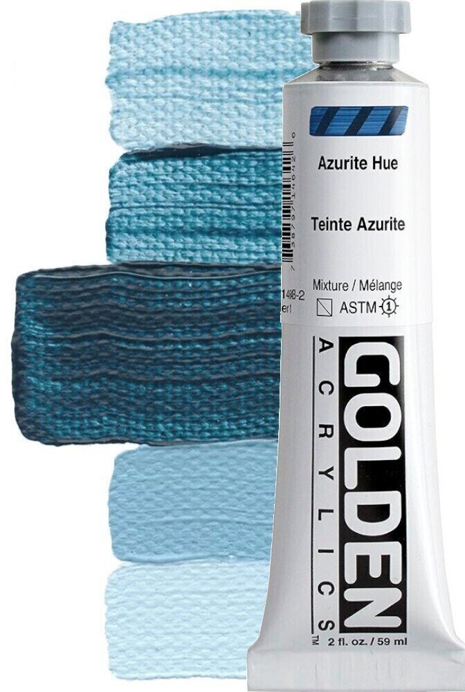 Tinta acrílica Golden Artist Colors Heavy Body Tinta acrílica Azurite Hue 59 ml 1 un.