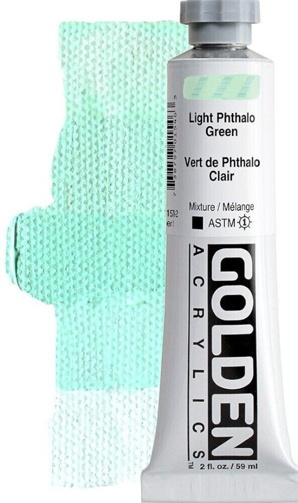 Peinture acrylique Golden Artist Colors Heavy Body Peinture acrylique Light Phthalo Green 59 ml 1 pc