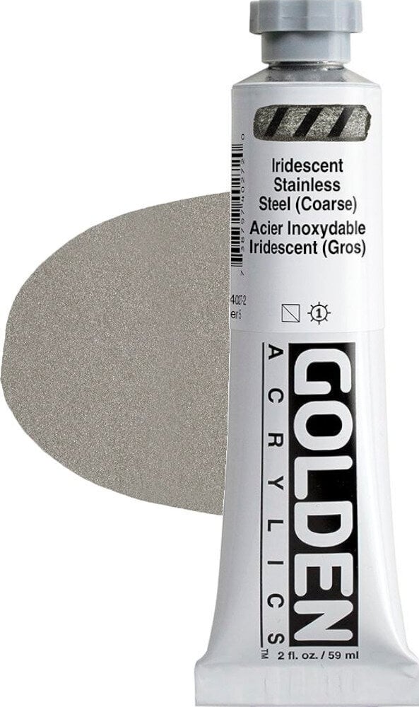 Culoare acrilică Golden Artist Colors Heavy Body Vopsea acrilică Iridescent Stainless Steel (Coarse) 59 ml 1 buc.