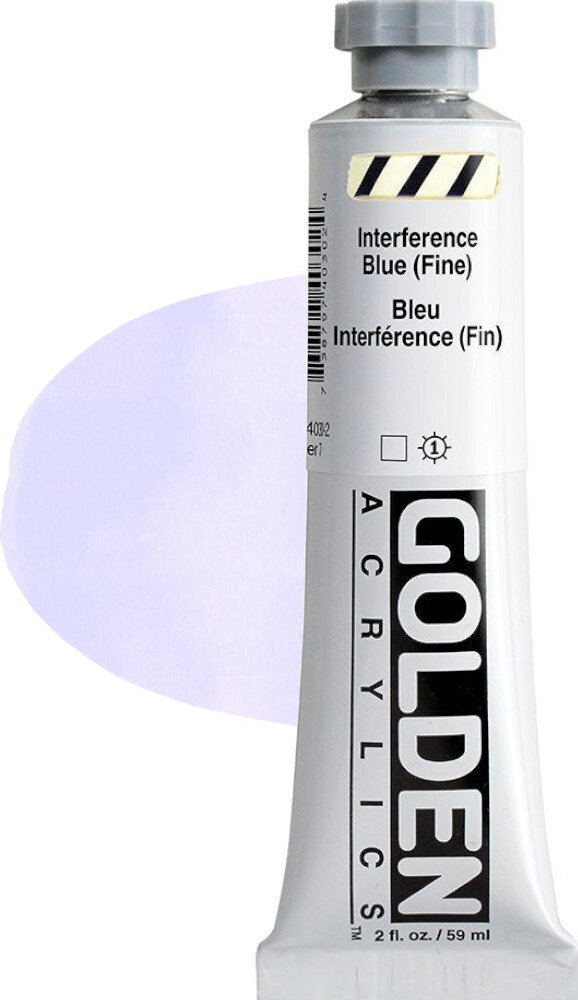Culoare acrilică Golden Artist Colors Heavy Body Vopsea acrilică Interference Blue (Fin) 59 ml 1 buc.