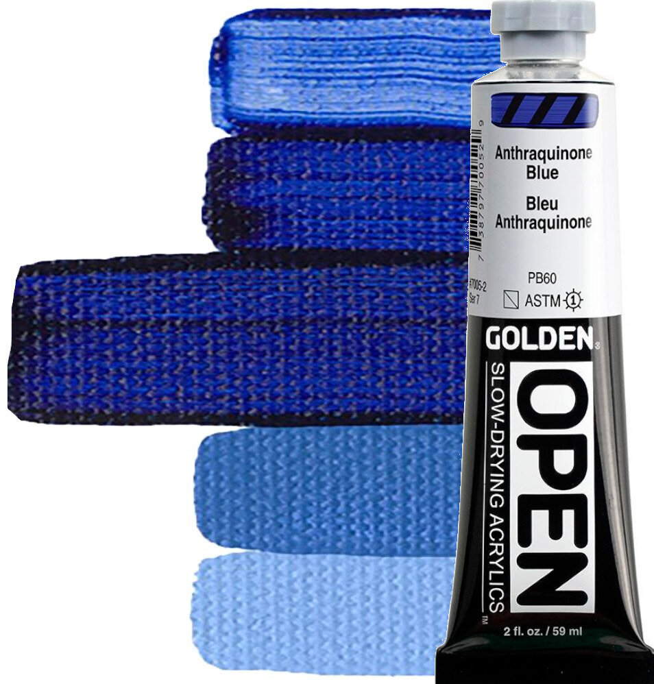 Culoare acrilică Golden Artist Colors Open Vopsea acrilică Anthraquinone Blue 59 ml 1 buc.