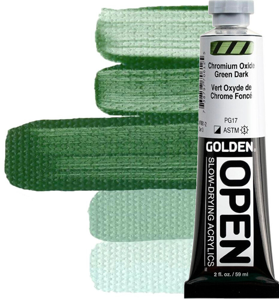 Golden Artist Colors Open Akrylová farba Chromium Oxide Green Dark 59 ml 1 ks