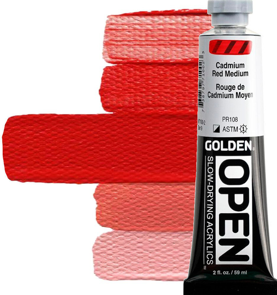 Akrylová barva Golden Artist Colors Open Akrylová barva Cadmium Red Medium 59 ml 1 ks