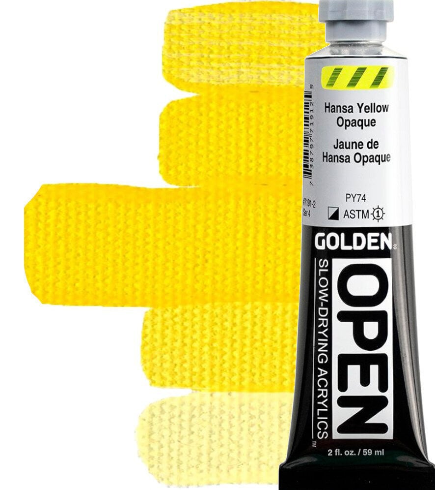 Culoare acrilică Golden Artist Colors Open Vopsea acrilică Hansa Yellow Opaque 59 ml 1 buc.