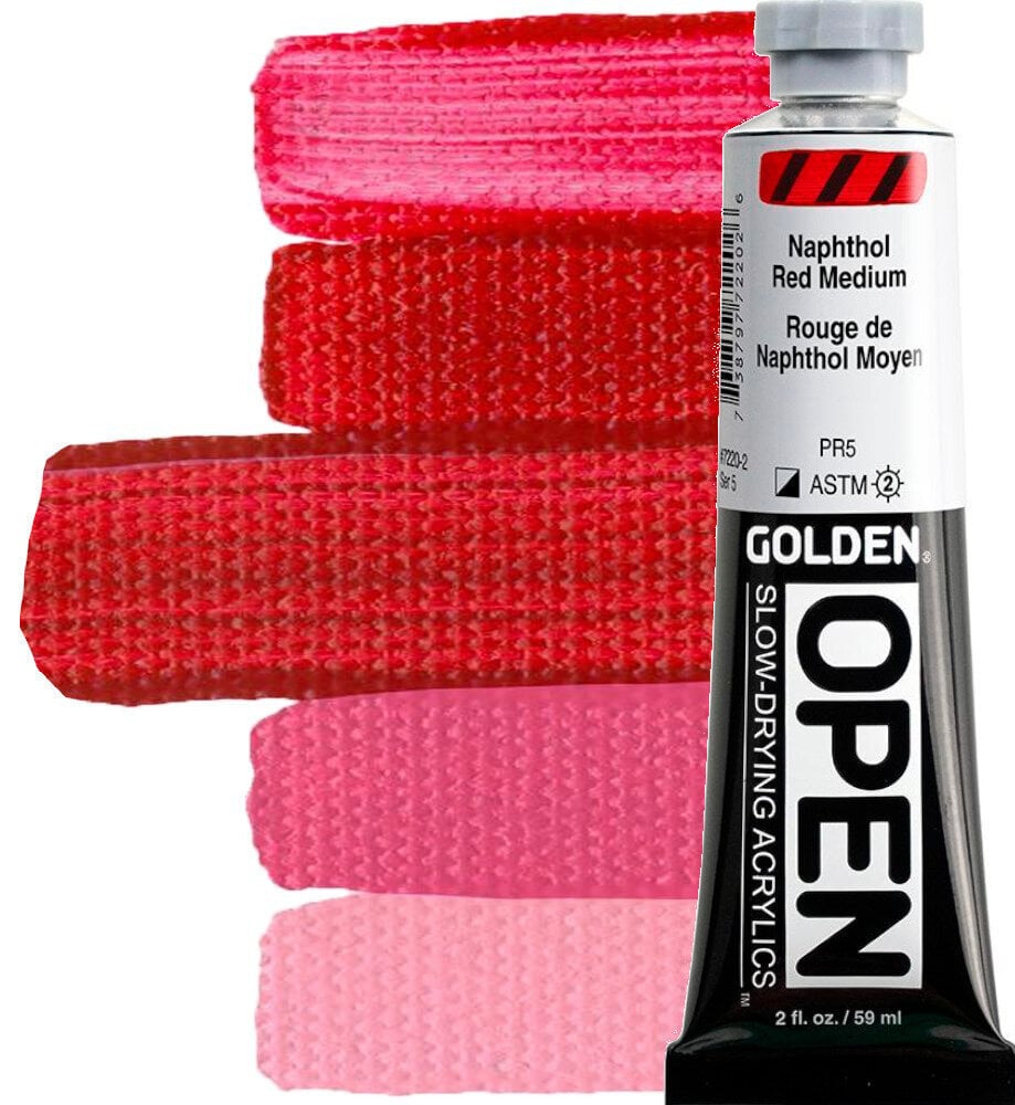 Akrylová barva Golden Artist Colors Open Akrylová barva Naphthol Red Medium 59 ml 1 ks