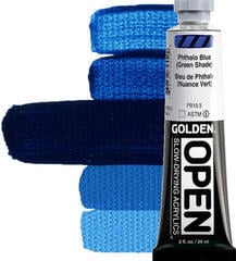 Peinture acrylique Golden Artist Colors Open Peinture acrylique Phthalo Blue (Green Shade) 59 ml 1 pc