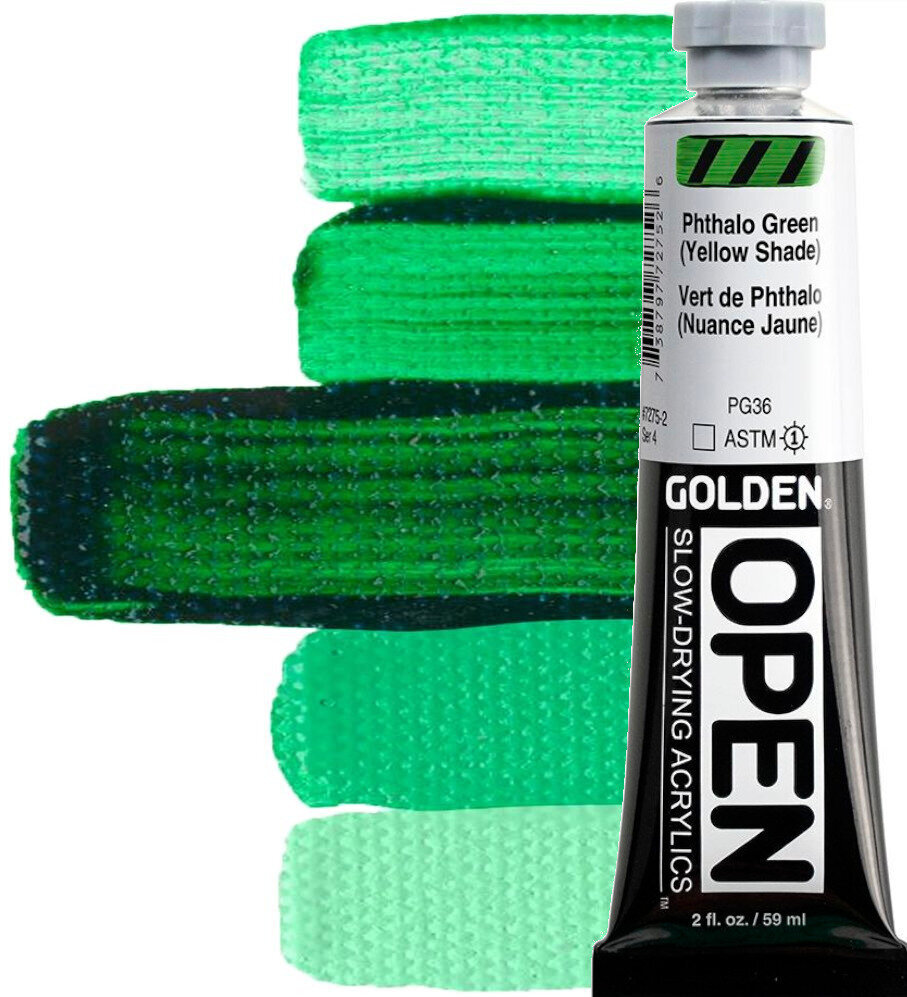 Akrilna boja Golden Artist Colors Open Akrilna boja Phthalo Green (Yellow Shade) 59 ml 1 kom
