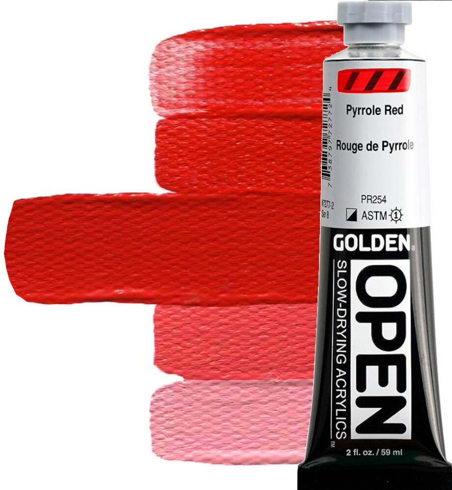 Culoare acrilică Golden Artist Colors Open Vopsea acrilică Pyrrole Red 59 ml 1 buc.