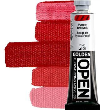 Culoare acrilică Golden Artist Colors Open Vopsea acrilică Pyrrole Red Dark 59 ml 1 buc. - 1