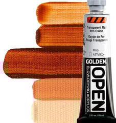 Acrylic Paint Golden Artist Colors Open Acrylic Paint Transparent Red Iron Oxide 59 ml 1 pc