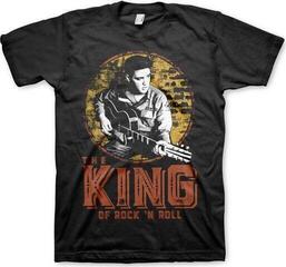 Риза Elvis Presley The King Of Rock 'n Roll Unisex Тениска с къс ръкав/Black/Къси