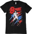 David Bowie Lightning Bolt Black S T-Shirt