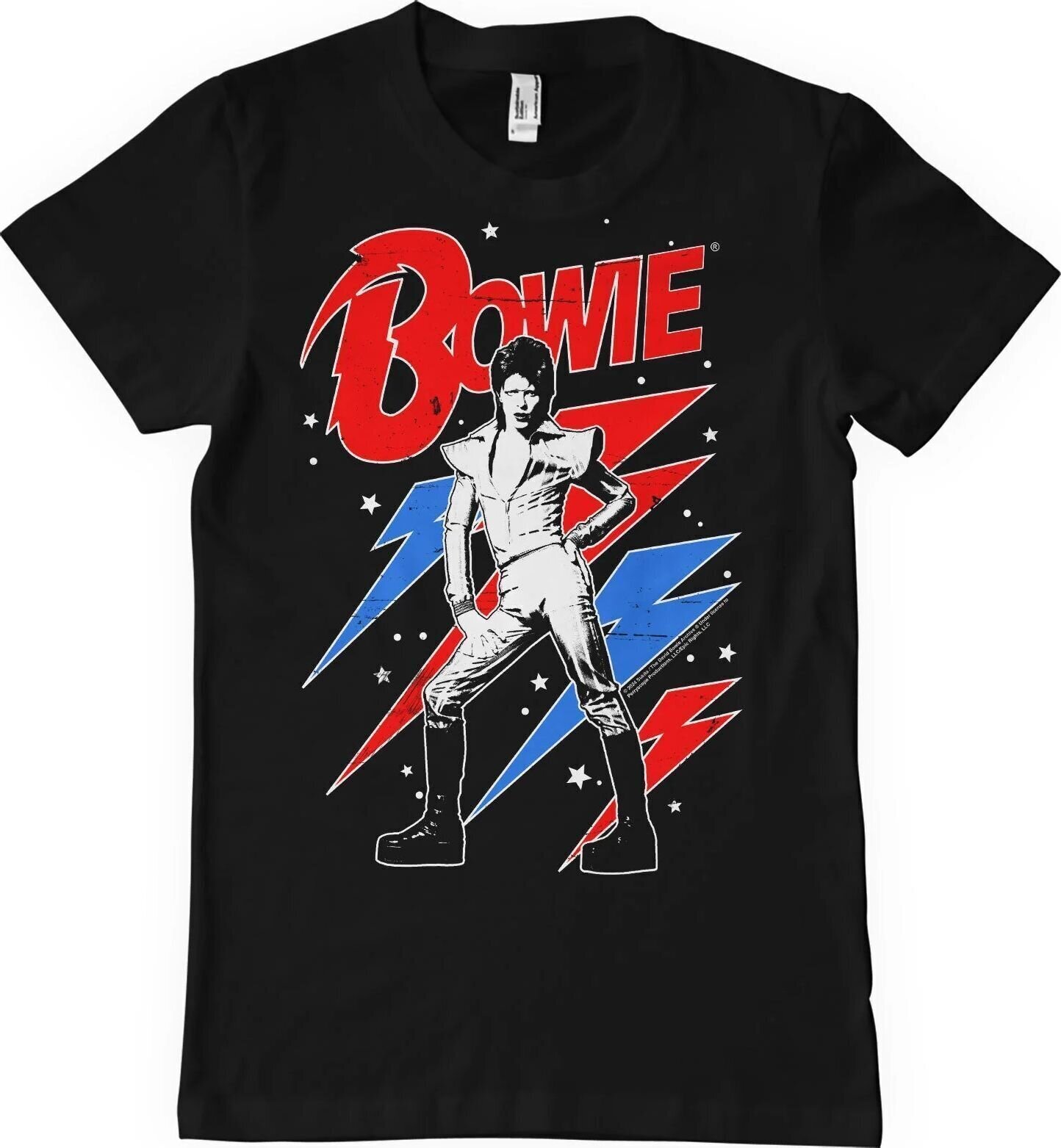 T-särk David Bowie Lightning Bolt Black L T-särk