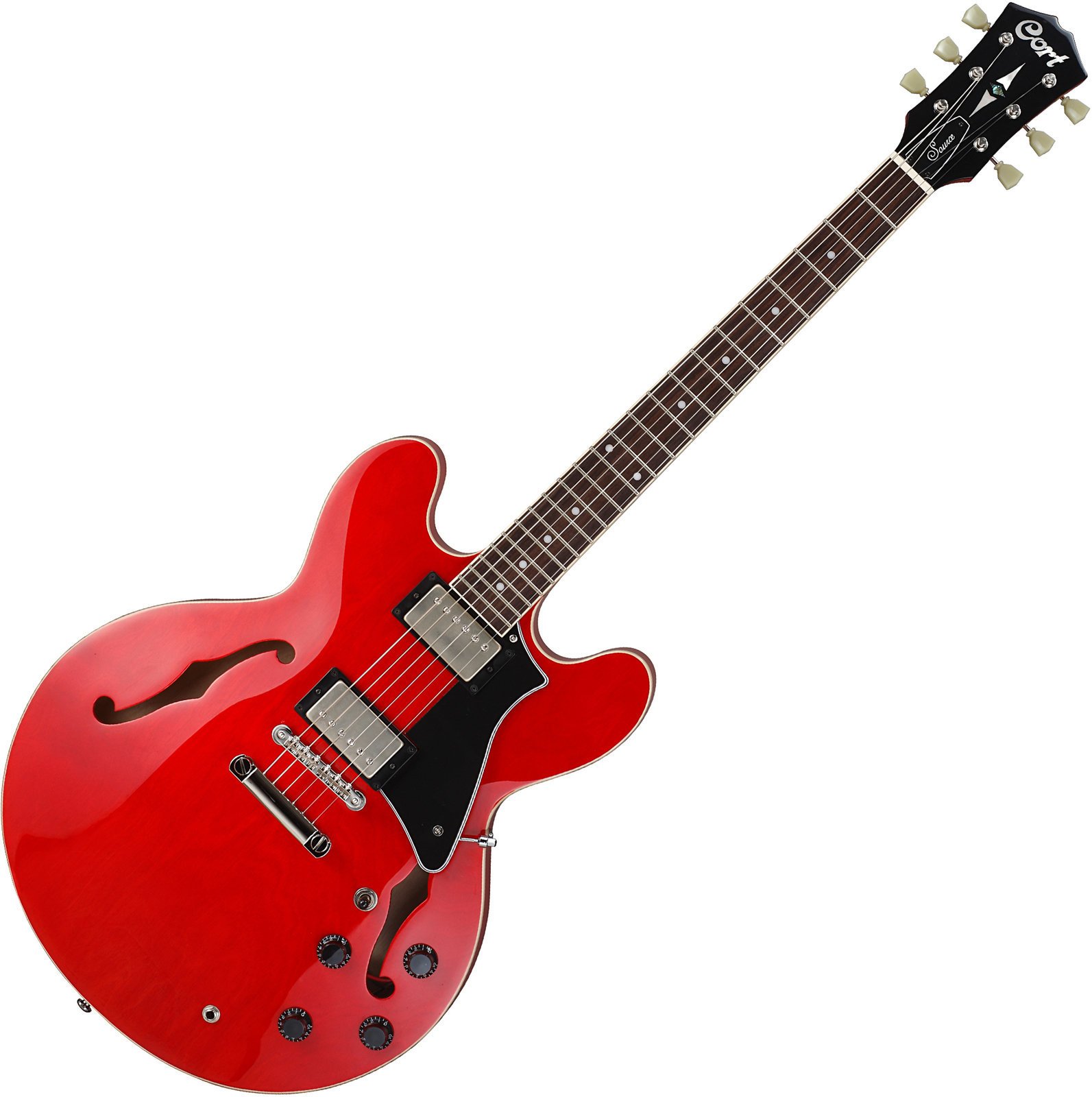 Semiakustická kytara Cort Source Cherry Red