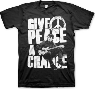 T-shirt John Lennon Give Peace A Chance Black XL T-shirt - 1