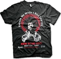 Риза Jimi Hendrix Live In New York Unisex Тениска с къс ръкав/Black/Къси