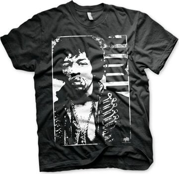 T-Shirt Jimi Hendrix T-Shirt Distressed Unisex Black XL - 1